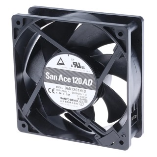 Sanyo Denki San Ace 9AD Series Axial Fan 100-240V AC 4.4W 80mA 3250 RPM 120x120x38 mm 9AD1201H12