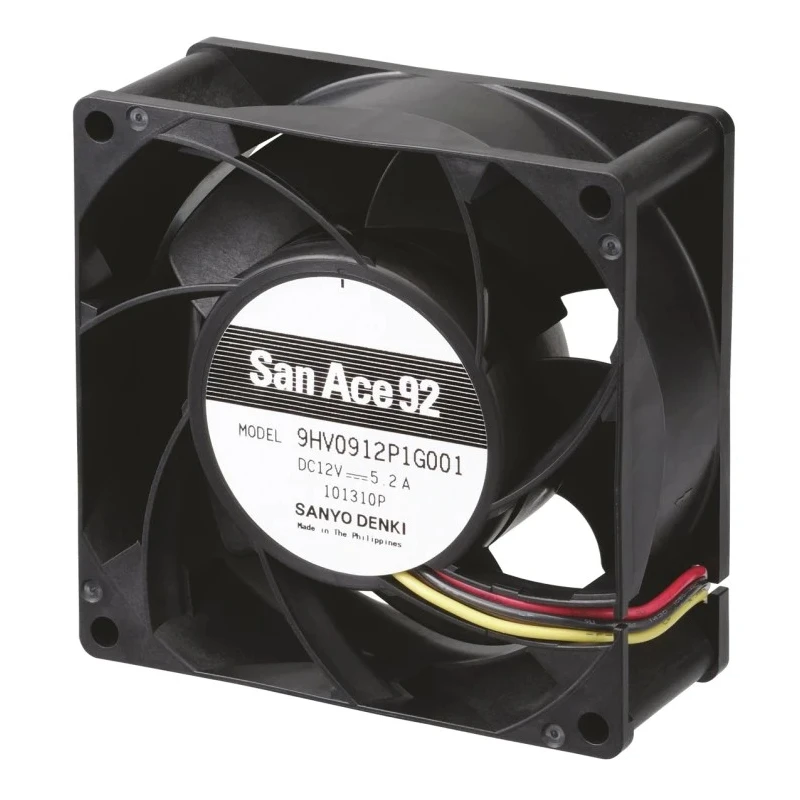 Sanyo Denki San Ace 9HV Series Axial Fan 48V DC 57.6W 1.2A 306 m³/h 92mm x 92mm x 38mm 9HV0948P1G001