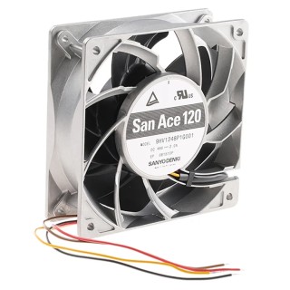 Sanyo Denki San Ace 9HV Series High Static Pressure 48V DC Axial Fan 498m³/h 96W 2A 120mm x 120mm x 38mm 9HV1248P1G001