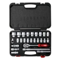 RS PRO 26-Piece 1/2 in 6 Point Chrome Vanadium Steel Socket Set with Ratchet Handle 817-9230