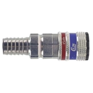CEJN Steel, Brass Pneumatic Quick Connect Coupling Hose Barb 10mm 300 Series 16 Bar 100°C 103002004