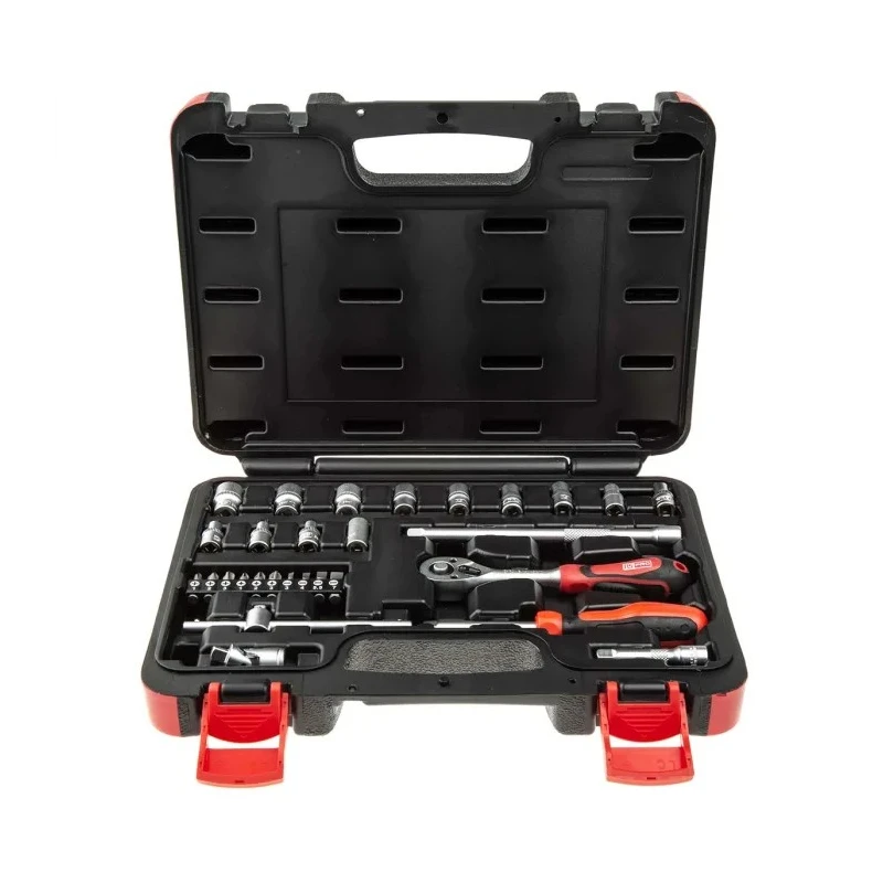 RS PRO 29-Piece 1/4 in Standard Socket Set Chrome Vanadium Steel Square Drive 817-9233