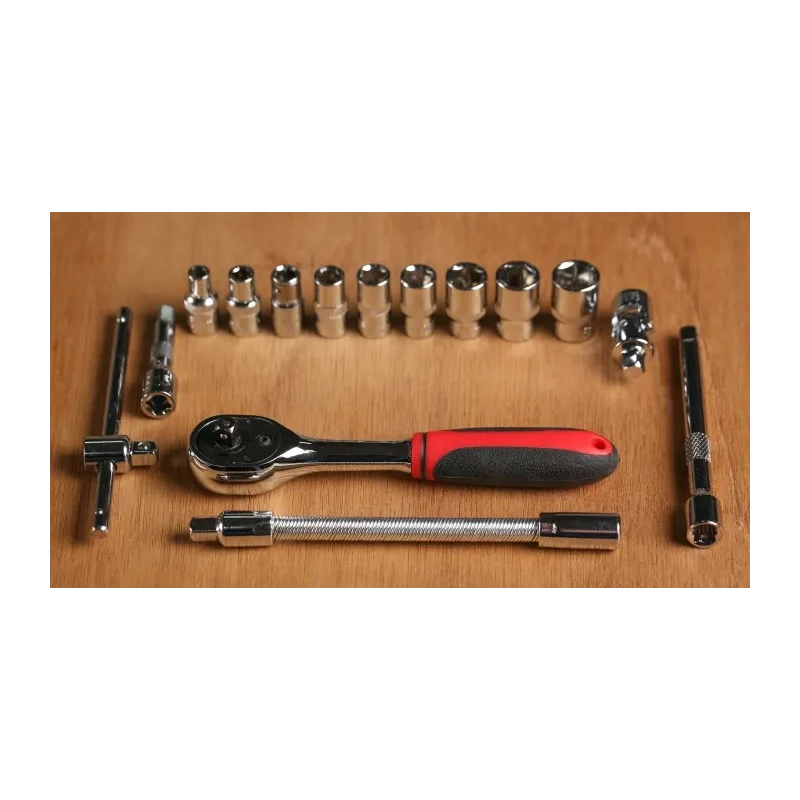 RS PRO 55-Piece 1/4 in Hexagon Socket Set Chrome Finish Alloy Steel 817-9236
