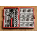 RS PRO 55-Piece 1/4 in Hexagon Socket Set Chrome Finish Alloy Steel 817-9236