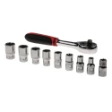 RS PRO 55-Piece 1/4 in Hexagon Socket Set Chrome Finish Alloy Steel 817-9236