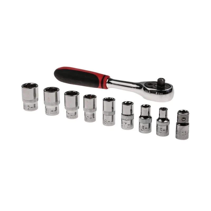 RS PRO 55-Piece 1/4 in Hexagon Socket Set Chrome Finish Alloy Steel 817-9236