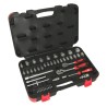 RS PRO 46-Piece 1/4 in, 3/8 in Hexagon Chrome Vanadium Steel Socket Set 817-9242