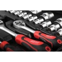 RS PRO 46-Piece 1/4 in, 3/8 in Hexagon Chrome Vanadium Steel Socket Set 817-9242