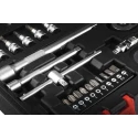 RS PRO 46-Piece 1/4 in, 3/8 in Hexagon Chrome Vanadium Steel Socket Set 817-9242