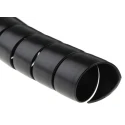 HellermannTyton Spiral Cable Wrap Black Polypropylene 1m Length 30-34 mm Diameter 2mm Wall Thickness 162-20300 SPF30-PP-BK