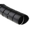 HellermannTyton Spiral Cable Wrap Black Polypropylene 1m Length 30-34 mm Diameter 2mm Wall Thickness 162-20300 SPF30-PP-BK