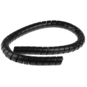 HellermannTyton Spiral Cable Wrap Black Polypropylene 1m Length 30-34 mm Diameter 2mm Wall Thickness 162-20300 SPF30-PP-BK