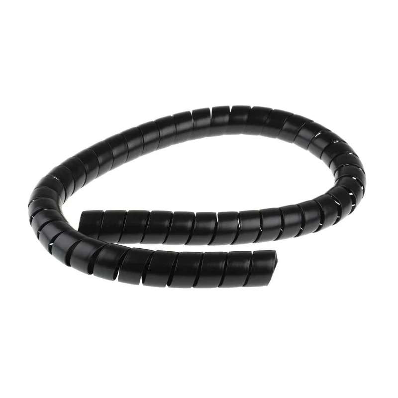 HellermannTyton Spiral Cable Wrap Black Polypropylene 1m Length 30-34 mm Diameter 2mm Wall Thickness 162-20300 SPF30-PP-BK