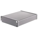 Hammond 1455 Series Aluminium Enclosure Black Lid IP54 31mm x 160mm x 125mm 1455P1601BK