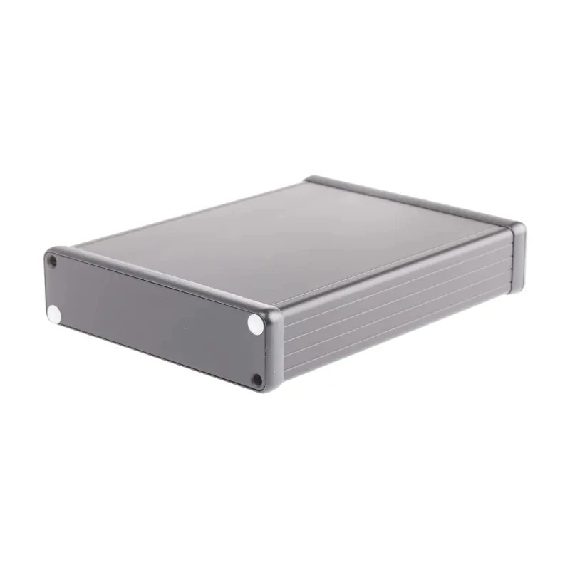 Hammond 1455 Series Aluminium Enclosure Black Lid IP54 31mm x 160mm x 125mm 1455P1601BK