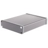 Hammond 1455 Series Aluminium Enclosure Black Lid IP54 31mm x 160mm x 125mm 1455P1601BK