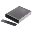 Hammond 1455 Series Aluminium Enclosure Black Lid IP54 31mm x 160mm x 125mm 1455P1601BK