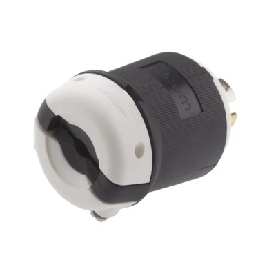 RS PRO 30A 120/208V NEMA L21-30P USA Mains Plug Black Nylon Cable Quick Connect 817-9381