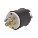 RS PRO 30A 120/208V NEMA L21-30P USA Mains Plug Black Nylon Cable Quick Connect 817-9381