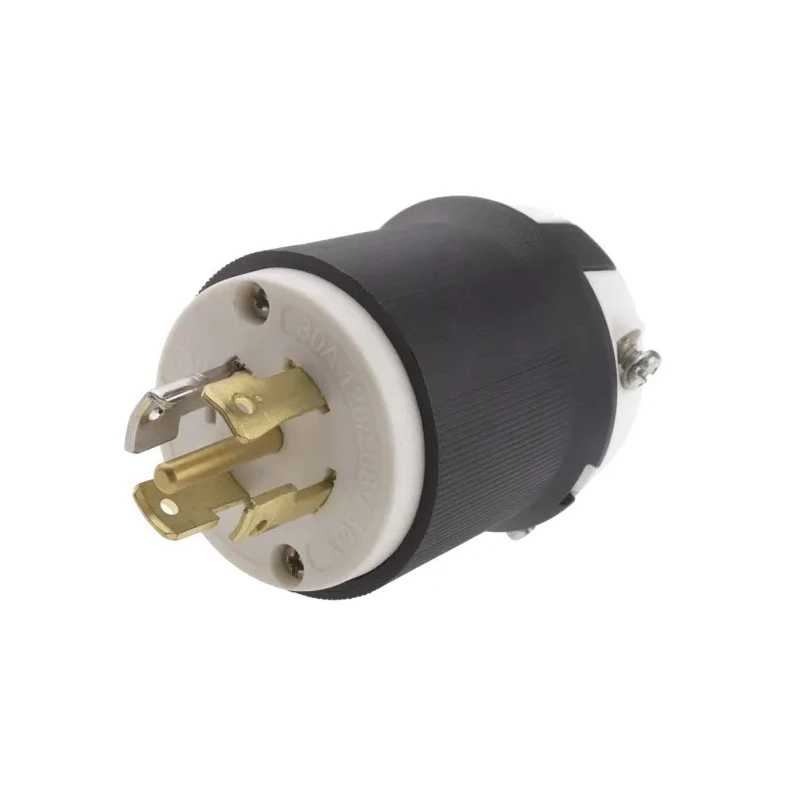 RS PRO 30A 120/208V NEMA L21-30P USA Mains Plug Black Nylon Cable Quick Connect 817-9381