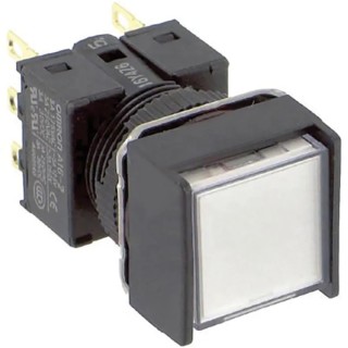 Omron Illuminated Push Button Switch Panel Mount 16 mm Cutout DPDT IP65 30 V dc 250 V A165L-AWM-24D-2