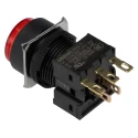 Omron Push Button Switch Panel Mount 16 mm Cutout, SPDT Contact, IP40, 30 V dc 250 V AC, Model A16-TRM-1