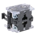 EAO Push Button Contact Block 500V AC, 1 NO/1 NC Screw Terminal, 37x29x23mm 704.910.5