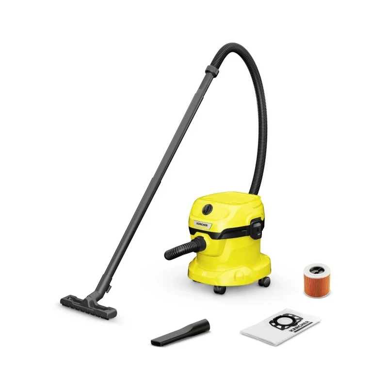 Karcher Cylinder Wet & Dry Vacuum Cleaner, 12L Tank Capacity, 1.2kW Power, 220-240V AC, 4m Cable, Type G British WD 2 PLUS