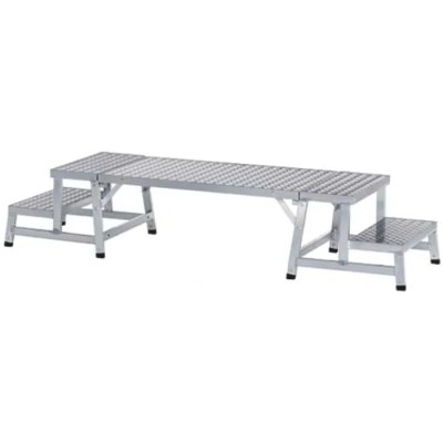 Zarges Aluminium Work Platform 1m Height 0.555m Width 3 Steps Load Capacity 150kg 40273