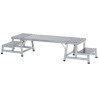 Zarges Aluminium Work Platform 1m Height 0.555m Width 3 Steps Load Capacity 150kg 40273