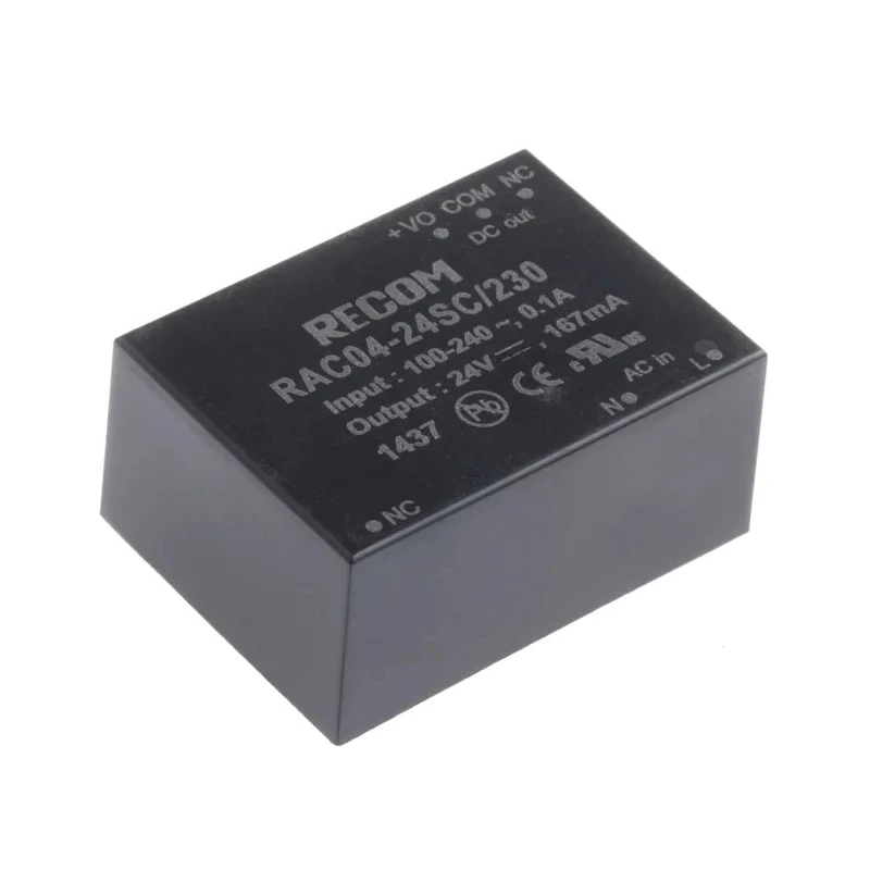 Recom Switching Power Supply 24V DC, 4W, 80-264V AC Input, 167mA Output, PCB Mount RAC04-24SC/230