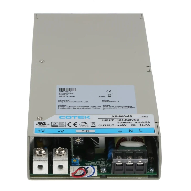 COTEK AE-800-48 Switching Power Supply 48V DC 801.6W Rack Mount with 16.7A Output AE-800-48