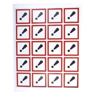 RS PRO Black, White, Red Gloss Polymeric Vinyl Safety Label Flammable Text 40 mm x 40 mm 818-7723