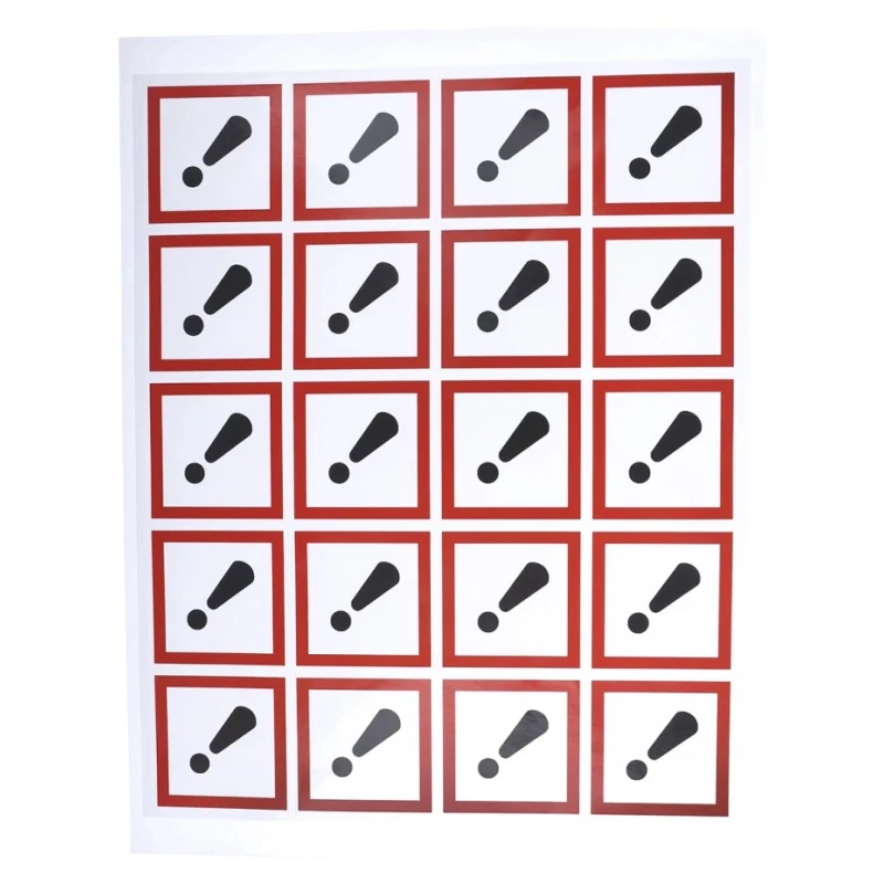 RS PRO Black, White, Red Gloss Polymeric Vinyl Safety Label Flammable Text 40 mm x 40 mm 818-7723