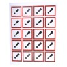 RS PRO Black, White, Red Gloss Polymeric Vinyl Safety Label Flammable Text 40 mm x 40 mm 818-7723