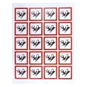 RS PRO White, Black, Red Gloss Polymeric Vinyl Safety Label Flammable Text 40 mm x 40 mm 818-7726
