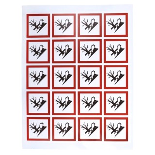 RS PRO White, Black, Red Gloss Polymeric Vinyl Safety Label Flammable Text 40 mm x 40 mm 818-7726