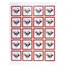 RS PRO White, Black, Red Gloss Polymeric Vinyl Safety Label Flammable Text 40 mm x 40 mm 818-7726