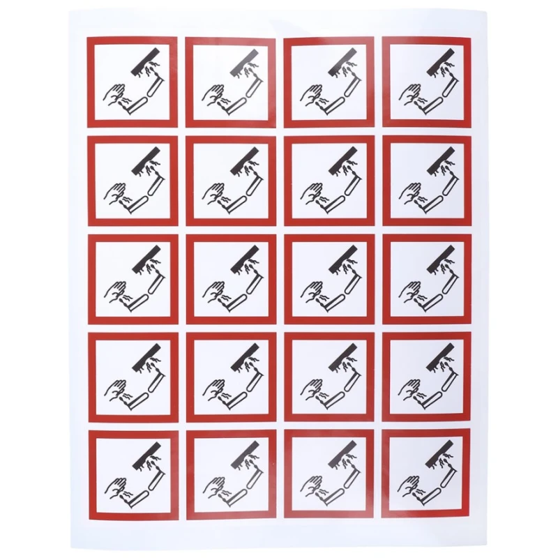 RS PRO White, Red, Black Gloss Polymeric Vinyl Safety Label Flammable 40 mm x 40 mm 818-7739