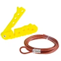 RS PRO Red 4-Lock Lockout Cable Lock Nylon Polyvinyl Chloride Steel Cable Shackle Diameter 7.25 mm 818-8060