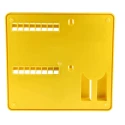 RS PRO 16 Padlock Lockout Station Yellow Polyvinyl Chloride 343mm x 40mm x 40mm 818-8041