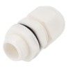 HellermannTyton White Polyamide 66 Cable Gland M16 Thread IP68, 5 mm Min, 10 mm Max NGM16-WHT