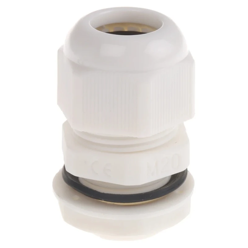 HellermannTyton NGM Series White Polyamide 66 Cable Gland, M20 Thread, 10 mm Min. Cable Diameter, 14 mm Max. Cable NGM20-WHT