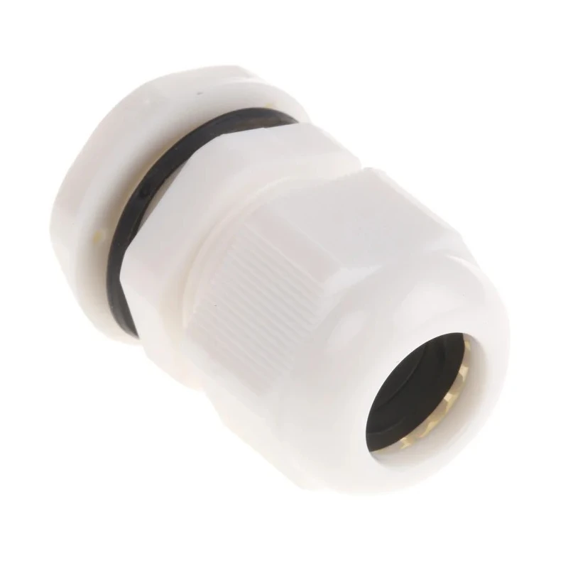 HellermannTyton NGM Series White Polyamide 66 Cable Gland, M20 Thread, 10 mm Min. Cable Diameter, 14 mm Max. Cable NGM20-WHT