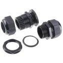 HellermannTyton NGM Series Black Polyamide 66 Cable Gland M40 Thread 22 mm Min. 32 mm Max. IP68 NGM40-BLK
