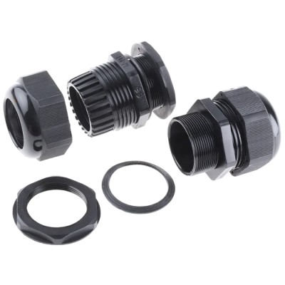 HellermannTyton NGM Series Black Polyamide 66 Cable Gland M40 Thread 22 mm Min. 32 mm Max. IP68 NGM40-BLK