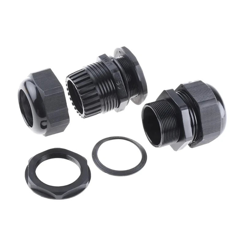 HellermannTyton NGM Series Black Polyamide 66 Cable Gland M40 Thread 22 mm Min. 32 mm Max. IP68 NGM40-BLK