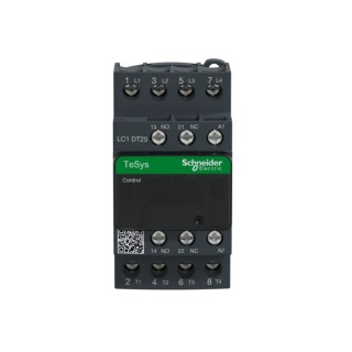 Schneider Electric LC1D Series Contactor 120V AC Coil, 4-Pole, 25A Contact Current, 4 NO Auxiliary Contacts, 600V LC1DT25G7