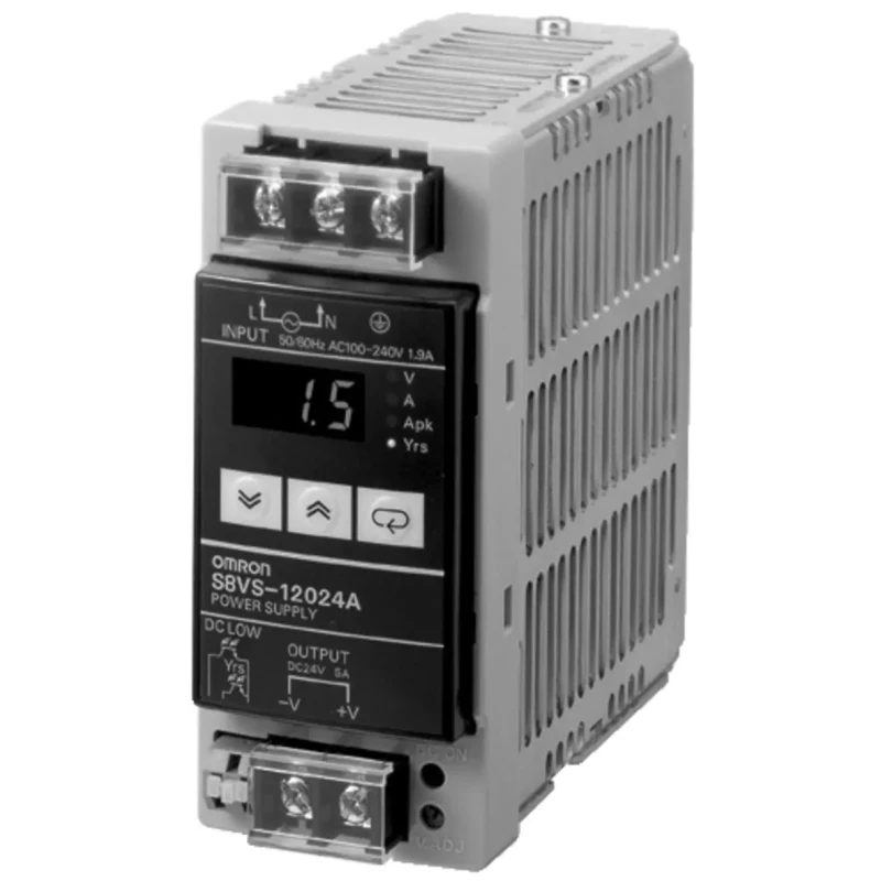 Omron S8VS Switched Mode DIN Rail Power Supply 240V AC Input 24V DC, 5 A Output, 120 W 