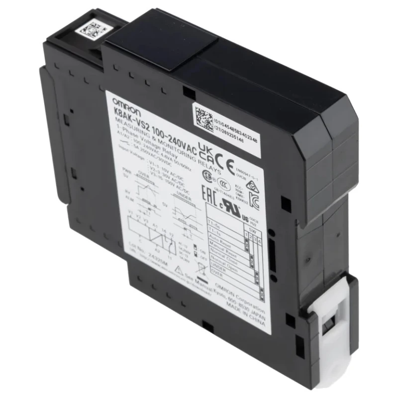 Omron Monitoring Relay 1 Phase SPDT DIN Rail Mount 100-240VAC K8AK-VS2 100-240VAC